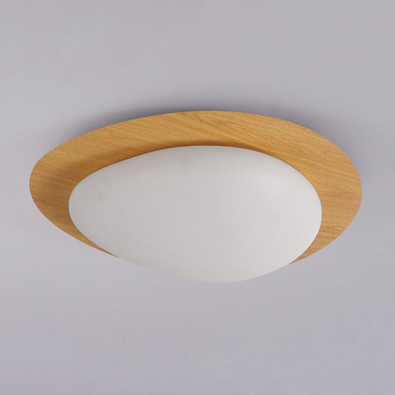 Arisha Flush Mount Ceiling Light Modern, , Walnut/Natural
