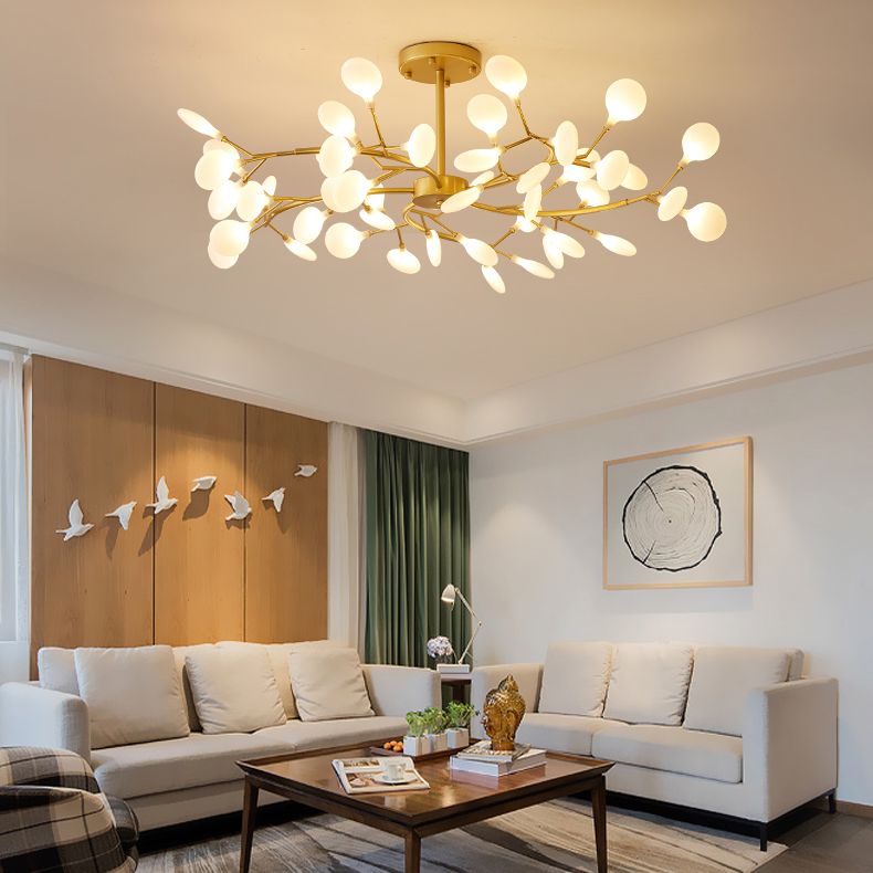 Olivia Unique Branch Firefly Art Deco Chandelier Living Room - Letslighting