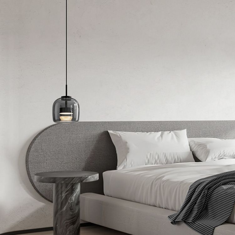 Valentina Minimalist Pendant Light Glass Smoke Gray - image 8