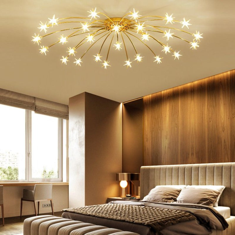 Arisha Art Deco Starry Glass Flush Mount Ceiling Light - image 8