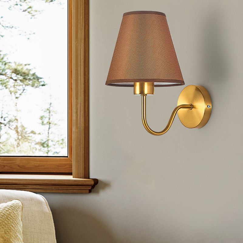 Kristy Nordic Fabric Vanity Wall Lamp Flaxen