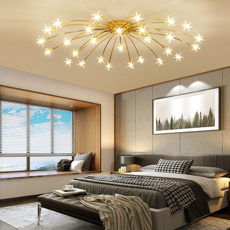 Arisha Art Deco Starry Glass Flush Mount Ceiling Light - image 3