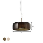 Valentina Minimalist Cylindrical /Glass Pendant Light, Kitchen