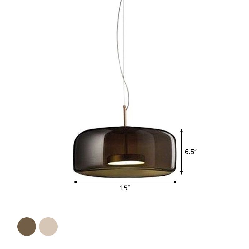 Valentina Minimalist Cylindrical /Glass Pendant Light, Kitchen