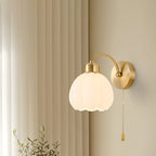 Arisha Nordic Flower Glass Wall Lamp Ivory Bedroom