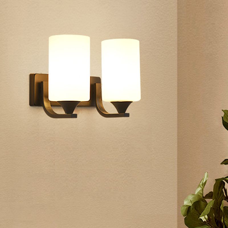 Kristy Minimalism Cylindrical Glass Art Vanity Wall Lamp