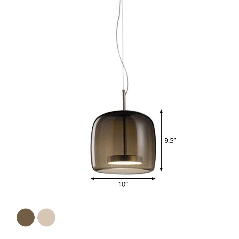 Valentina Minimalist Cylindrical /Glass Pendant Light, Kitchen