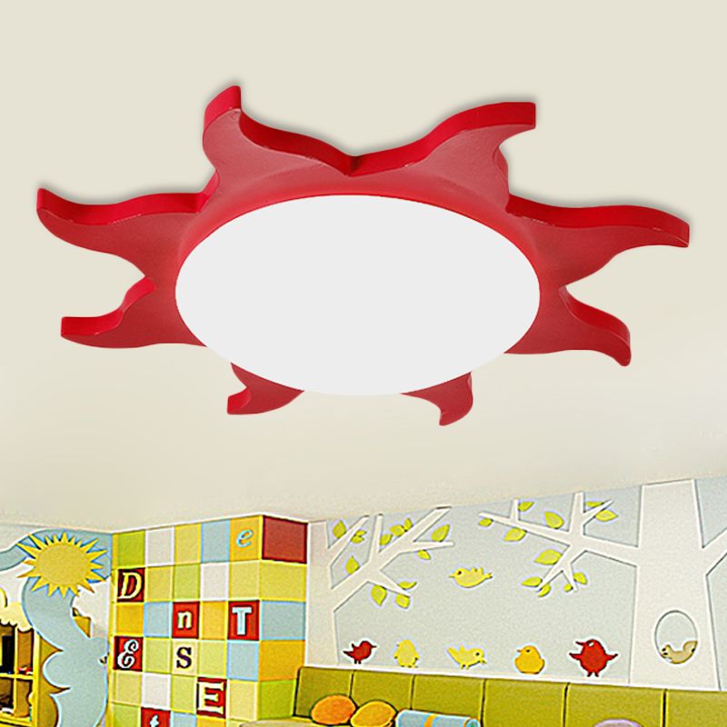 Arisha Modern Sun Round Flush Mount Ceiling Light Bedroom