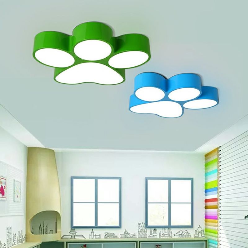 Arisha Modern Dog Paw Acrylic Children Ceiling Flush Mount Light