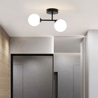 Valentina Semi-Flush Mount Ceiling Light, 2 Color, 12"