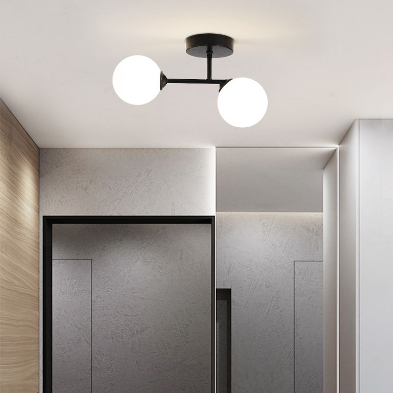 Valentina Semi-Flush Mount Ceiling Light, 2 Color, 12"
