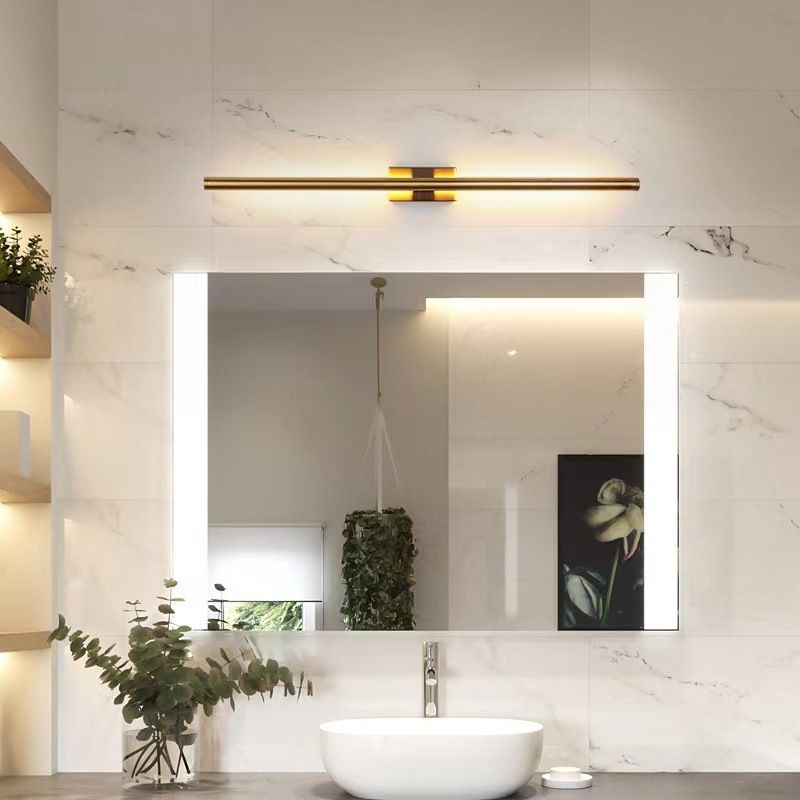 Arisha Modern Linear &Acrylic Bedroom Wall Lamp Brass