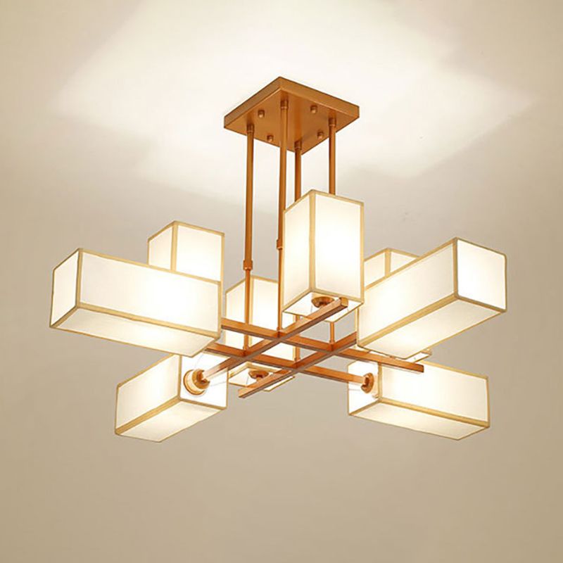Arisha Pendant Light Square Retro Fabric Living Room