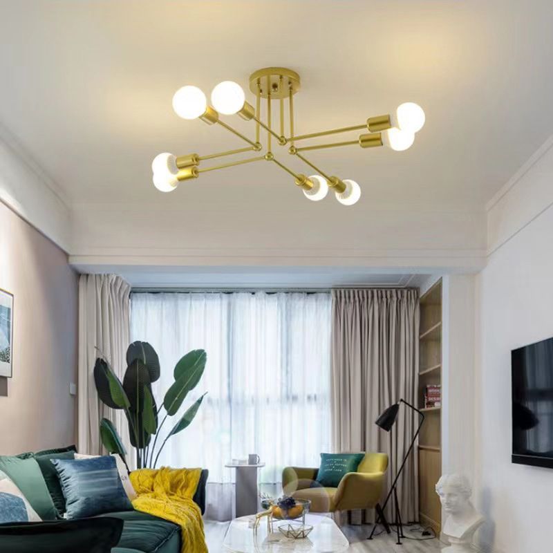 Valentina Flush Mount Ceiling Lights Linear Industrial, /Glass, Bedroom
