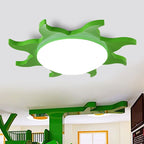 Arisha Modern Sun Round Flush Mount Ceiling Light Bedroom
