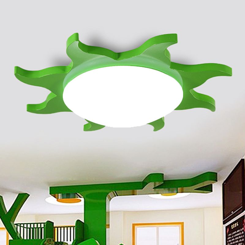 Arisha Modern Sun Round Flush Mount Ceiling Light Bedroom