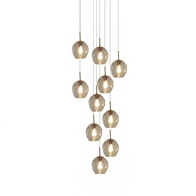 Valentina Modern Ball Glass Chandelier Living Room Staircase