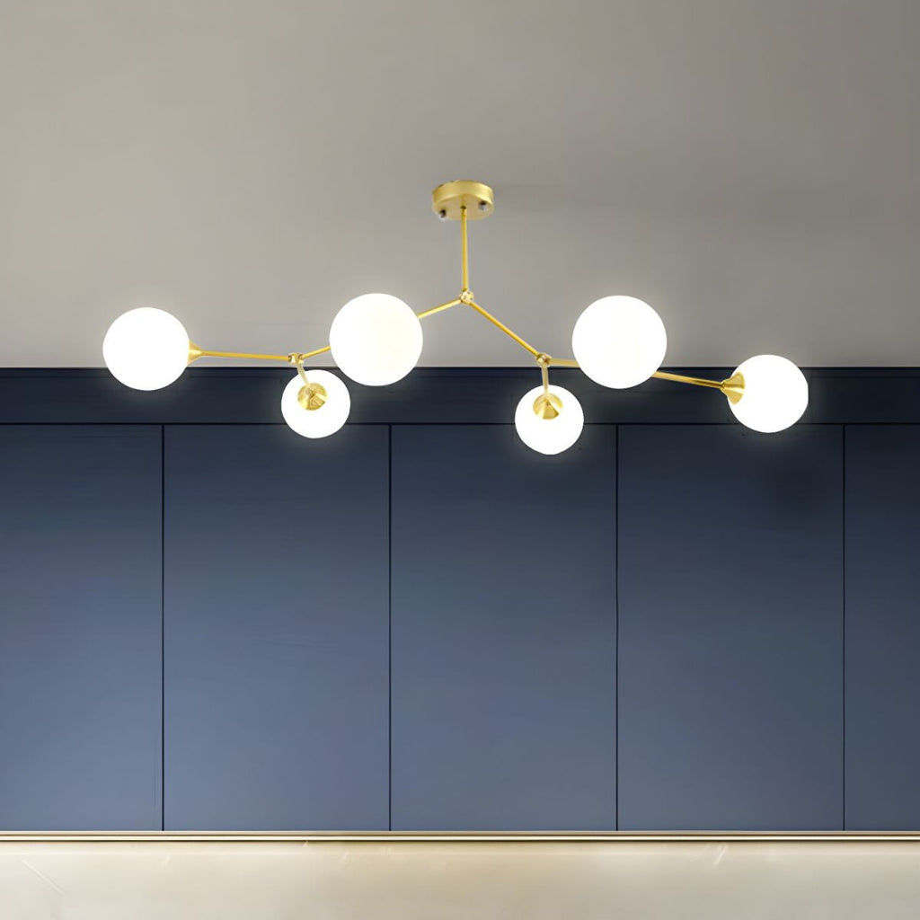 Valentina Modern Glass Bubble Chandelier Bedroom