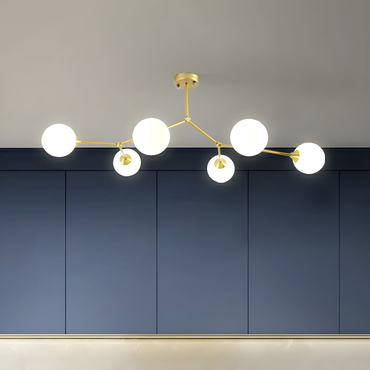 Valentina Modern Glass Bubble Chandelier Bedroom
