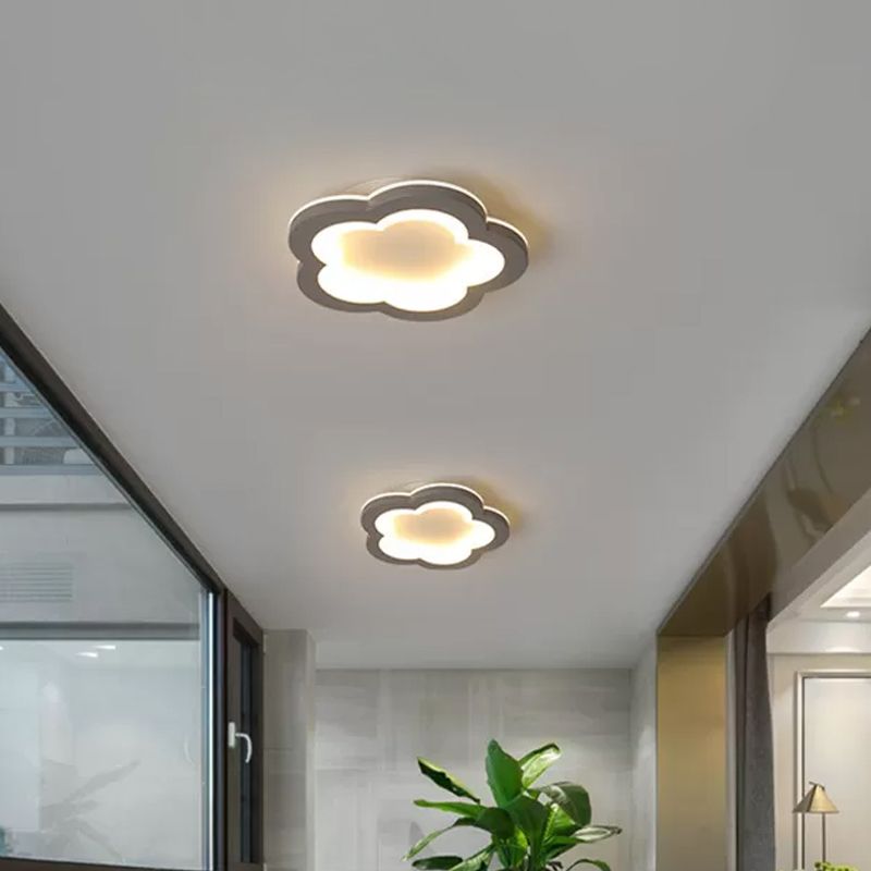Arisha Modern Flower Flush Mount Ceiling Light Gray
