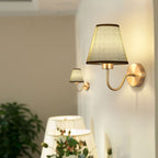 Kristy Nordic Fabric Vanity Wall Lamp Flaxen
