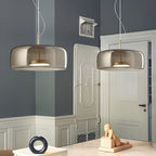 Valentina Minimalist Cylindrical /Glass Pendant Light, Kitchen