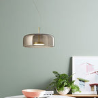 Valentina Minimalist Cylindrical /Glass Pendant Light, Kitchen