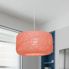 Ritta Natural Cylindrical Lantern Rattan Pendant Light, Hallway