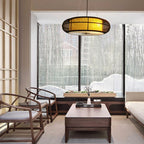 Muto Natural Basket Weave Wood/ Pendant Light