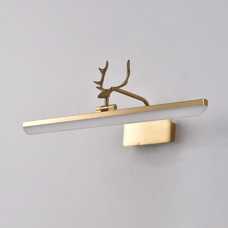 Arisha Vintage Antlers Mirror Front Vanity LED Wall Lamp