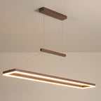Arisha Modern Rectangular Pendant Light Coffee Dining Room