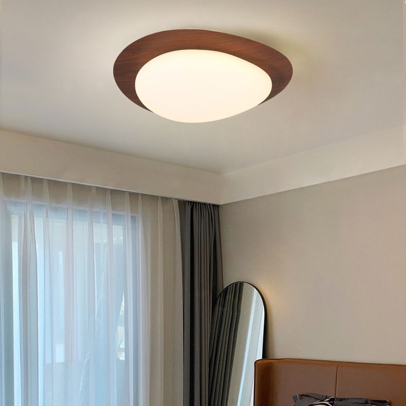 Arisha Flush Mount Ceiling Light Modern, , Walnut/Natural