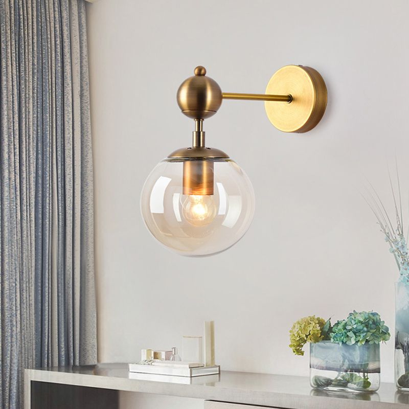 Valentina Globe Glass Vanity Wall Light Bedroom