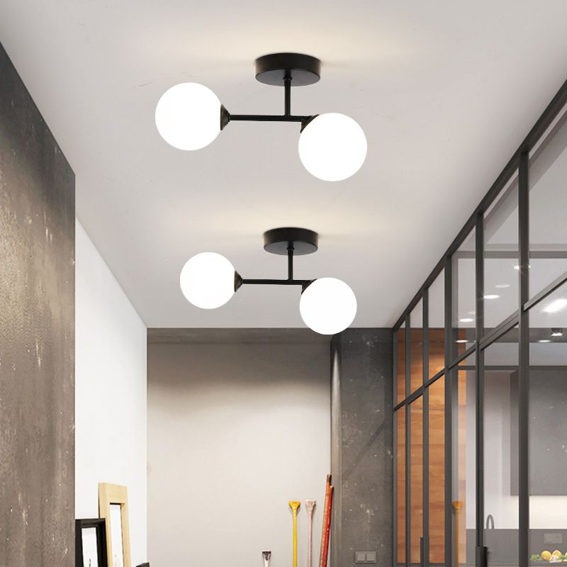 Valentina Semi-Flush Mount Ceiling Light, 2 Color, 12"