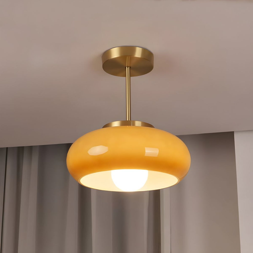 Arisha Modern Semi Flush Mount Ceiling Light, Round