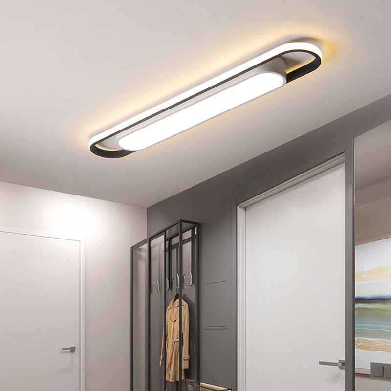 Arisha Minimalist Linear Flush Mount Ceiling Light