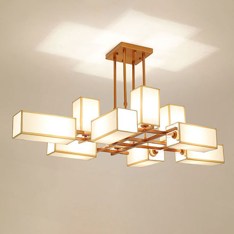 Arisha Pendant Light Square Retro Fabric Living Room