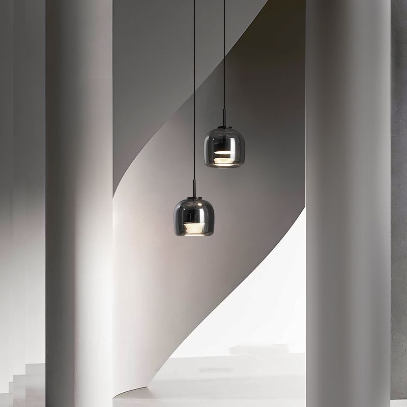 Valentina Minimalist Pendant Light Glass Smoke Gray - image 6