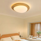 Arisha Flush Mount Ceiling Light Modern, , Walnut/Natural