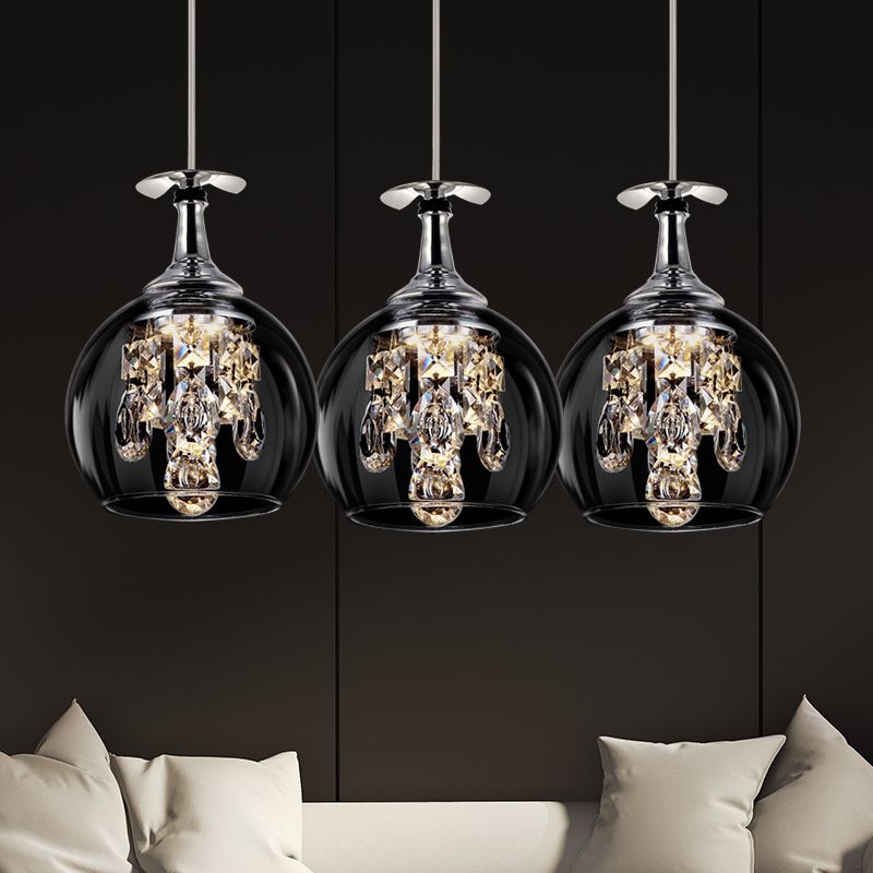 Kristy Modern Wine Glass/Crystal Pendant Light - image 8