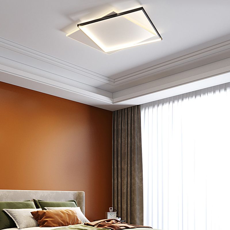 Arisha Modern Duo-Square Flush Mount Ceiling Light
