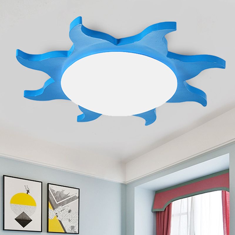 Arisha Modern Sun Round Flush Mount Ceiling Light Bedroom