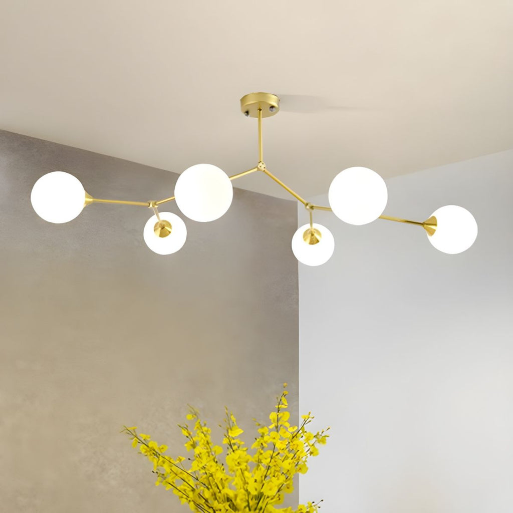 Valentina Modern Glass Bubble Chandelier Bedroom