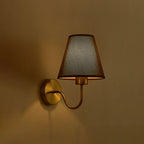 Kristy Nordic Fabric Vanity Wall Lamp Flaxen