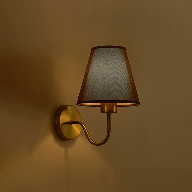Kristy Nordic Fabric Vanity Wall Lamp Flaxen