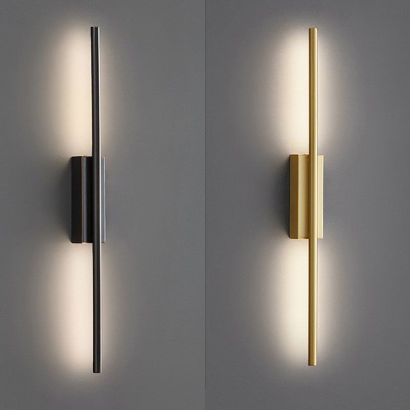 Arisha Modern Linear &Acrylic Bedroom Wall Lamp Brass