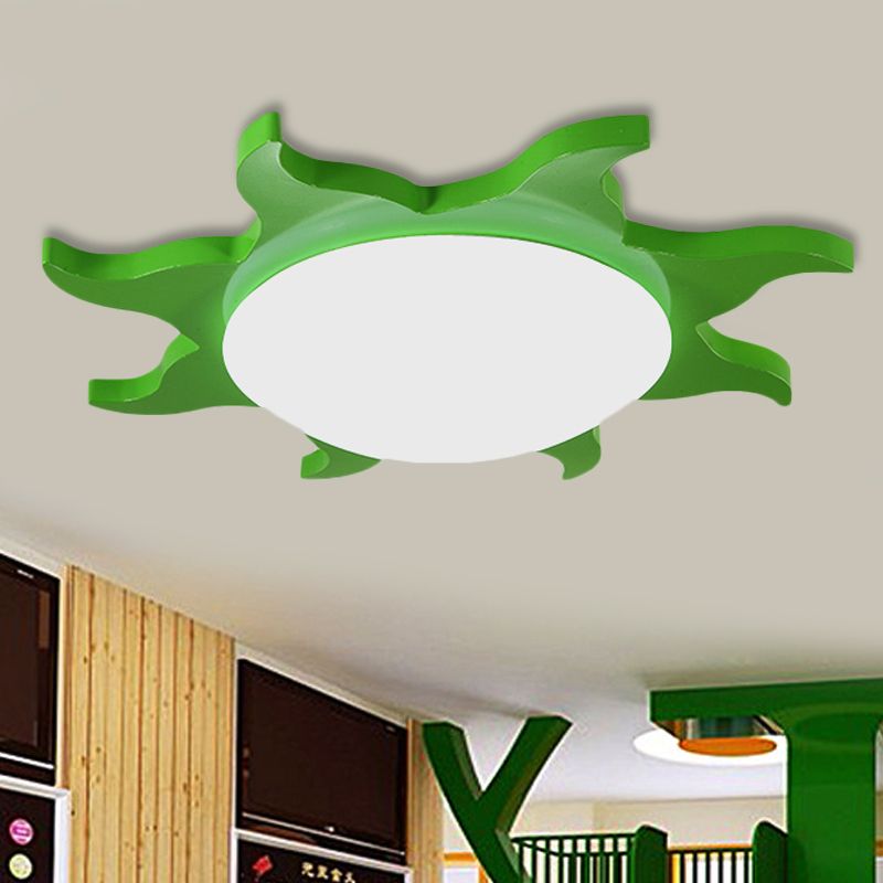 Arisha Modern Sun Round Flush Mount Ceiling Light Bedroom