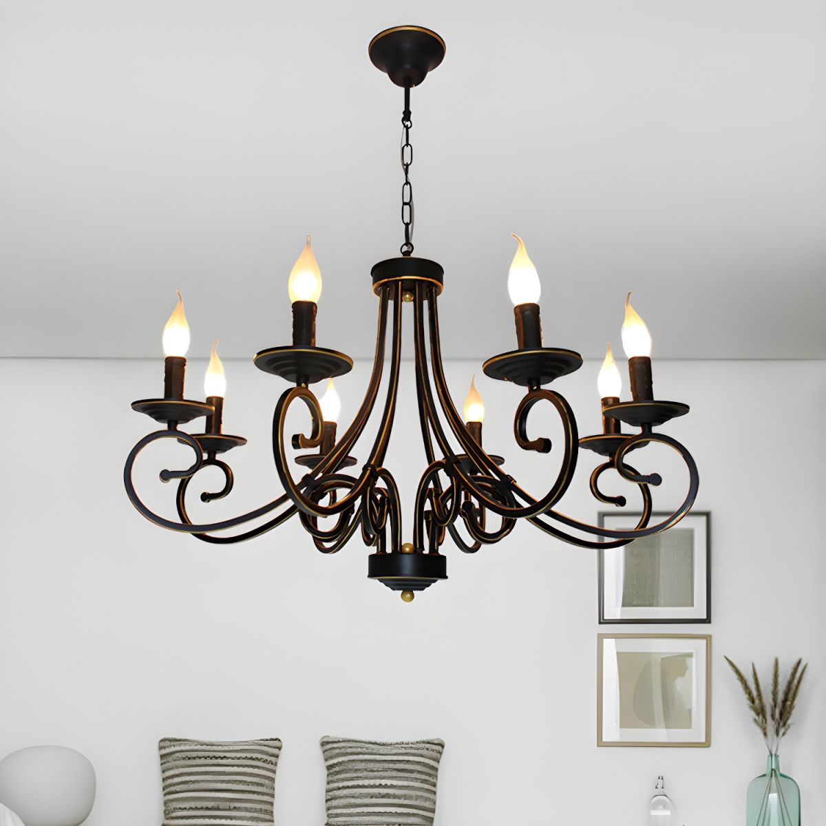 Silva Vintage Mental Candle Chandelier
