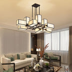 Arisha Pendant Light Square Retro Fabric Living Room