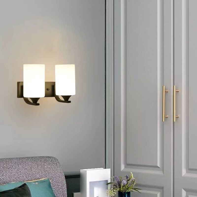 Kristy Minimalism Cylindrical Glass Art Vanity Wall Lamp